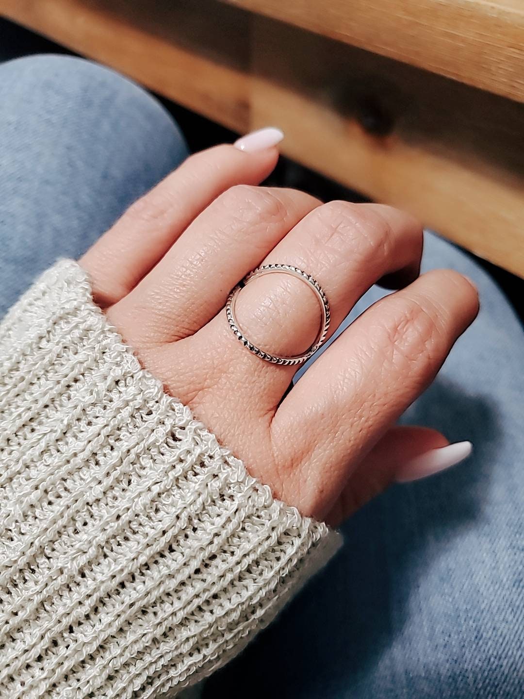 X O Ring, Circle Ring, Sterling Silver Ring, Halo Women Ring, Criss Cross Ring, Bali Statement Ring