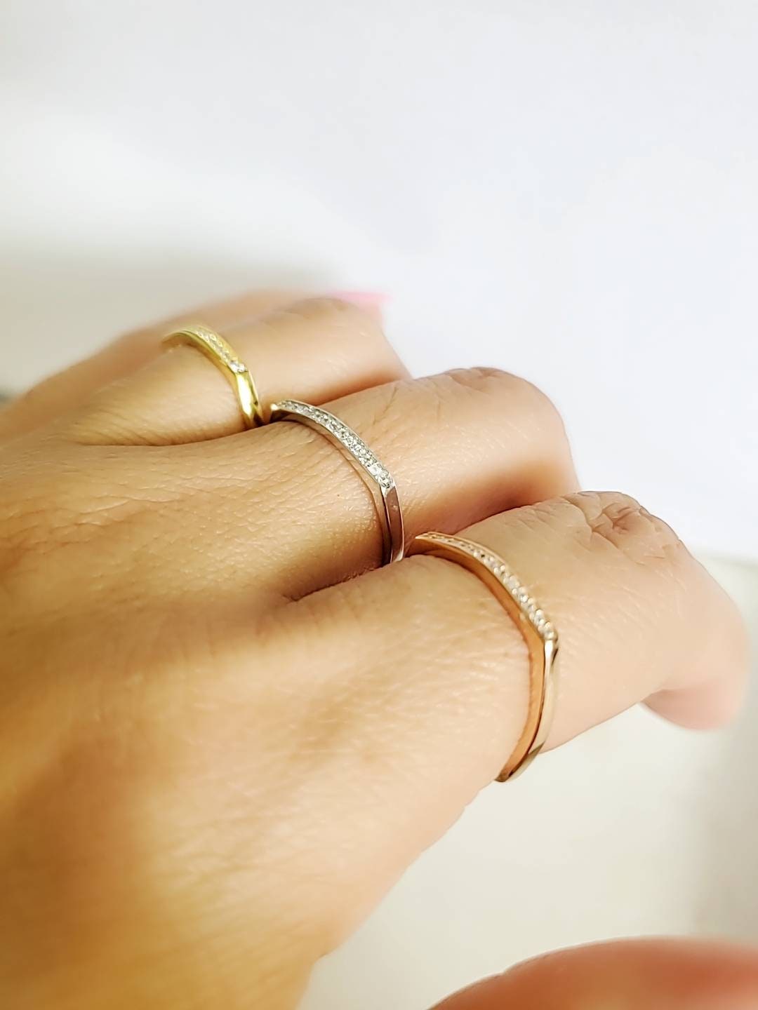 2mm Square Band, Gold, Rose Gold