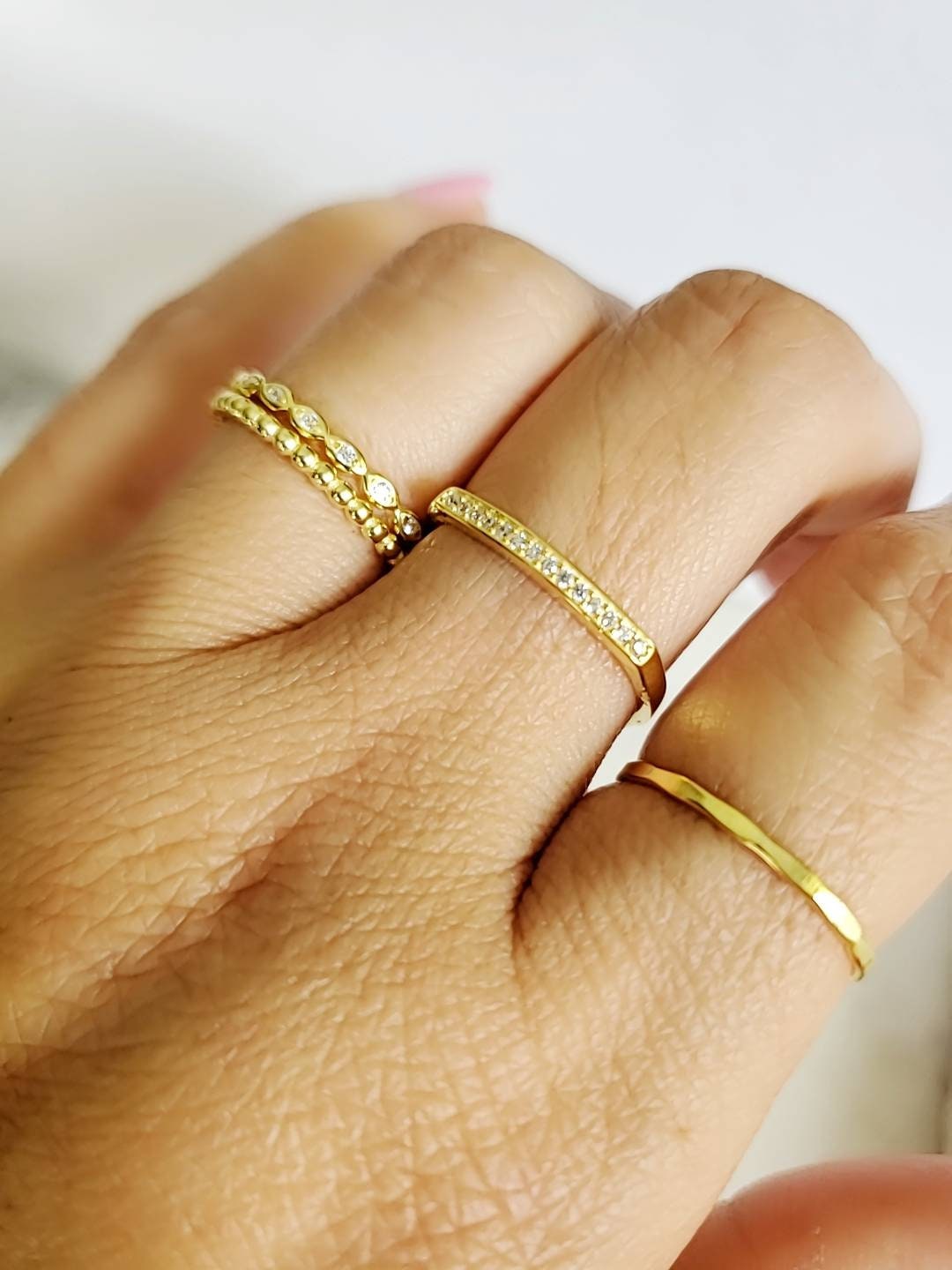 2mm Square Band, Gold, Rose Gold