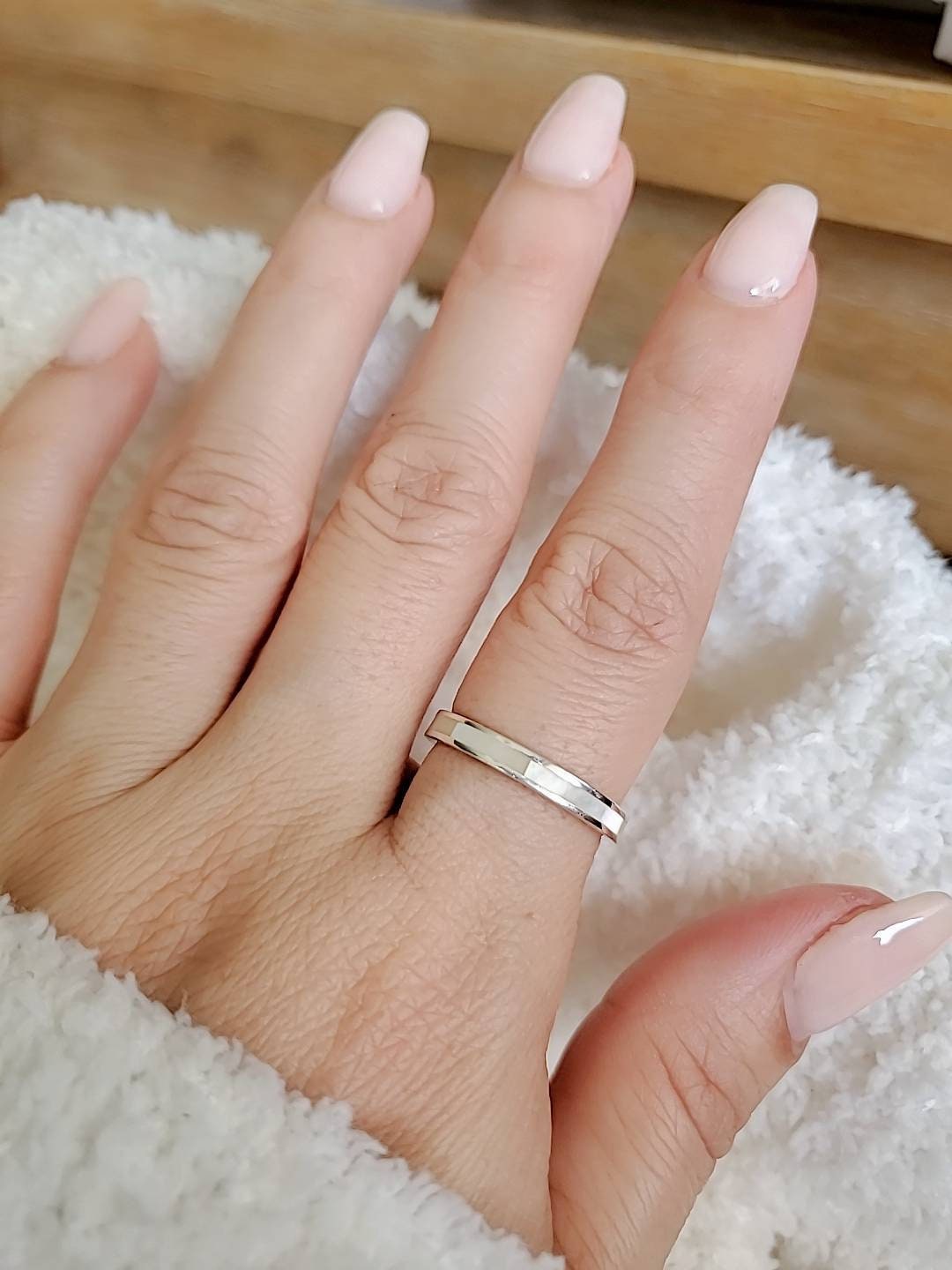Mother of Pearl Band Mother of Pearl Ring
