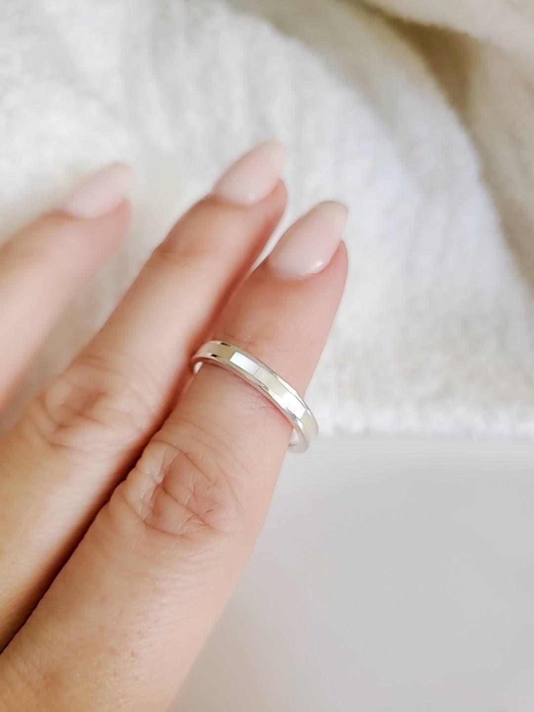 Mother of Pearl Band Mother of Pearl Ring