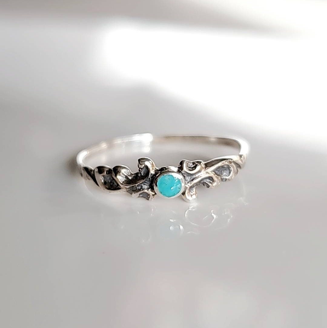 Dainty Turquoise Sterling Silver Ring