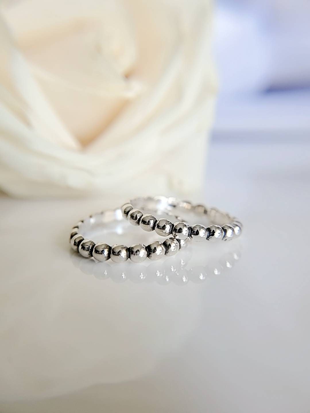 Beaded Simple Stackable Ring