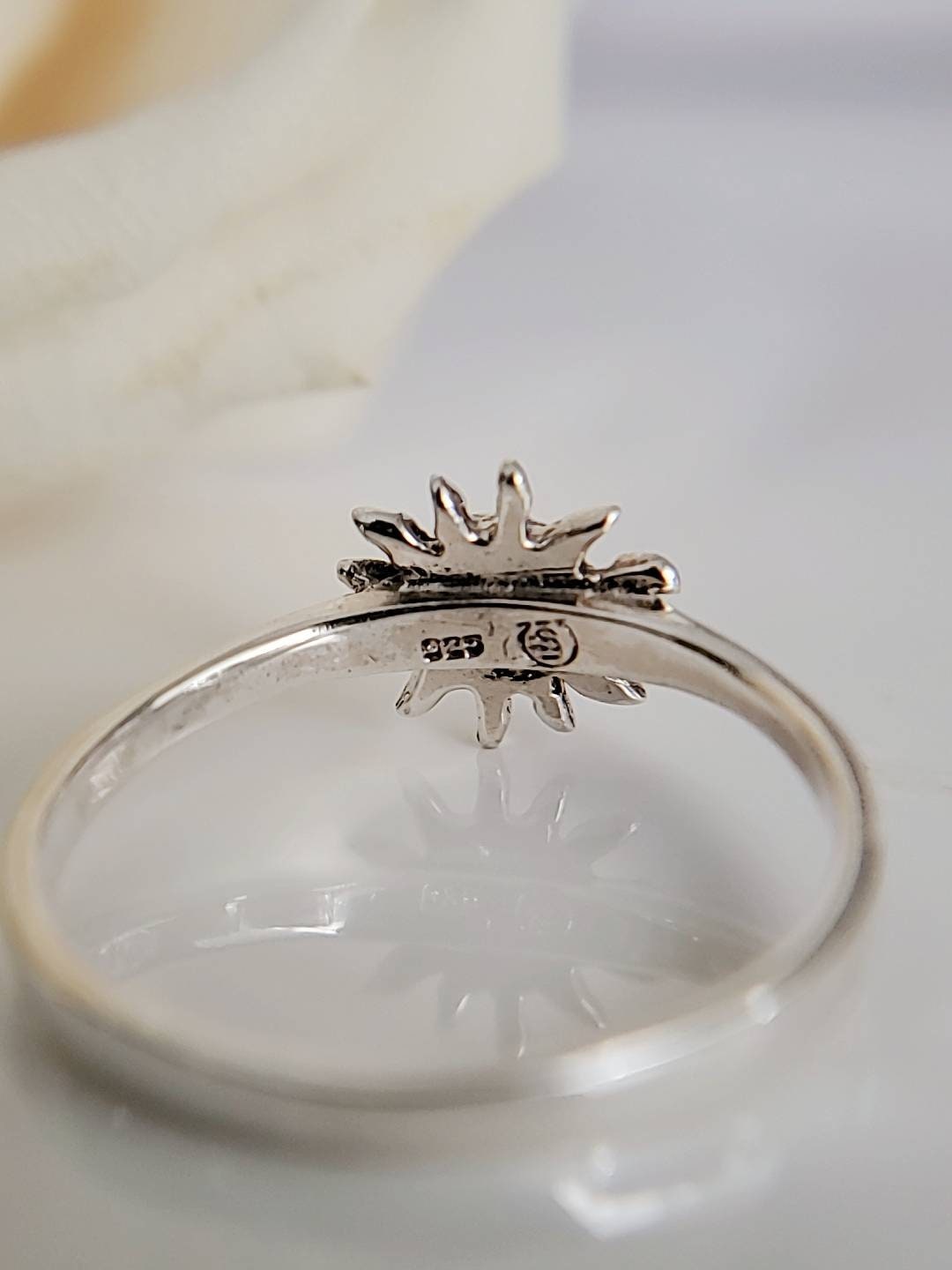 Sterling Silver Sun Ring, Women's Sun Ring, Minimalist Ring for Women