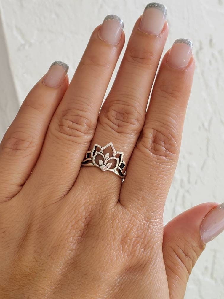Mandala Crown 925 Sterling Silver Women Ring