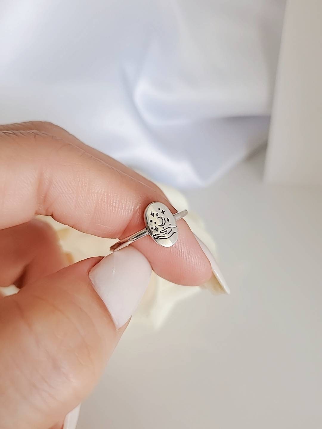 Celestial Hand Sterling Silver Ring