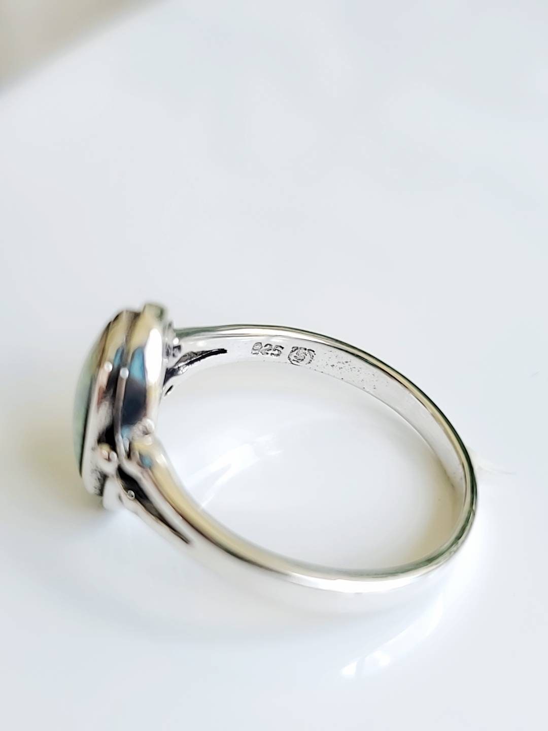 Sterling Silver Opal Ring, Women's Ring, Minimalist Ring, Oval Stone, 925 Stamped, Anniversary Gift, Gift for Women