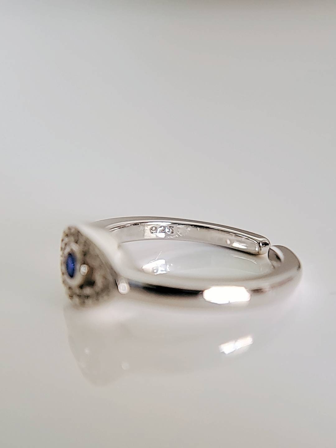Eye Toe Ring, Sterling Silver Evil Eye Toe