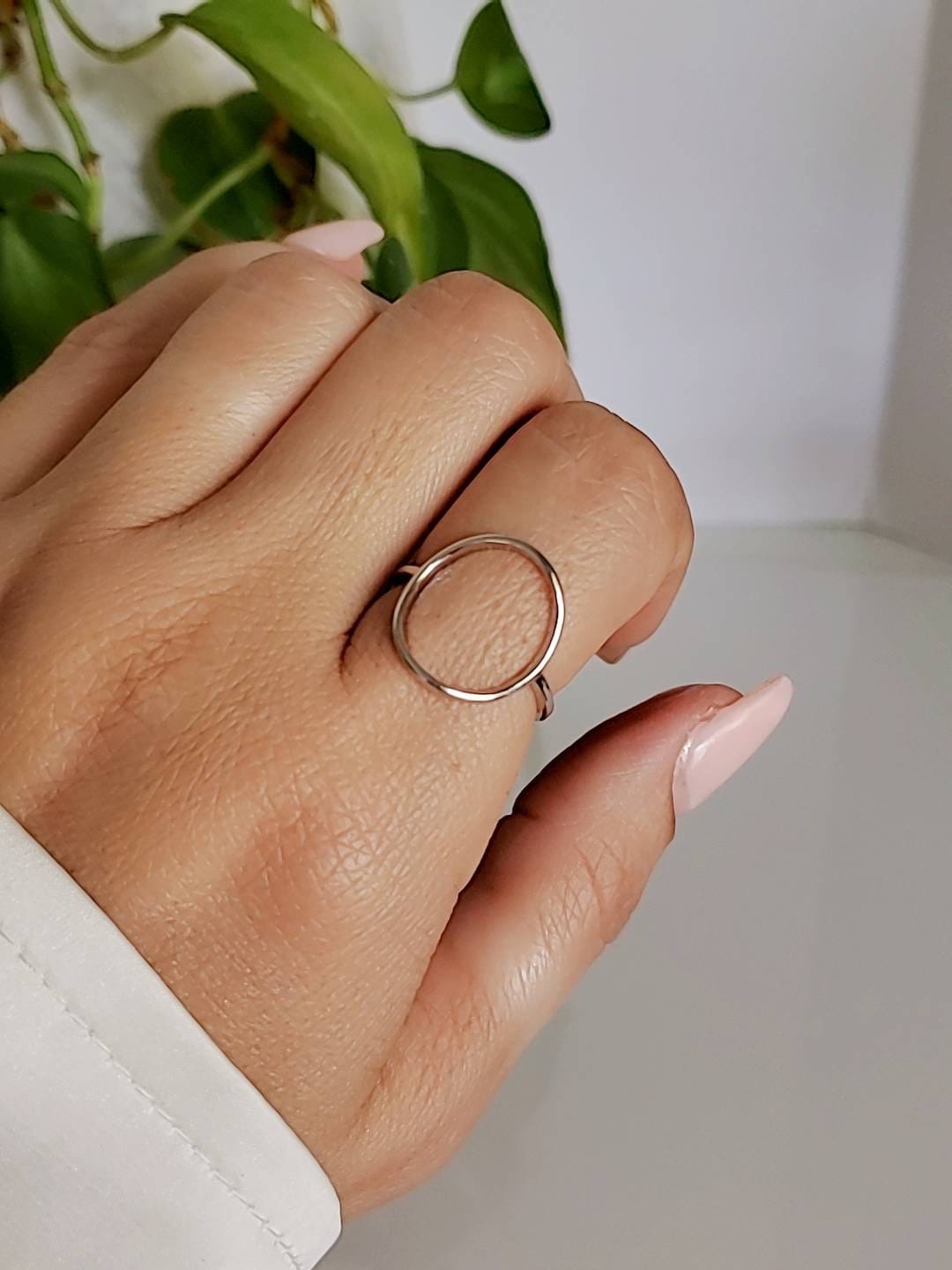 Circle Ring Halo Ring