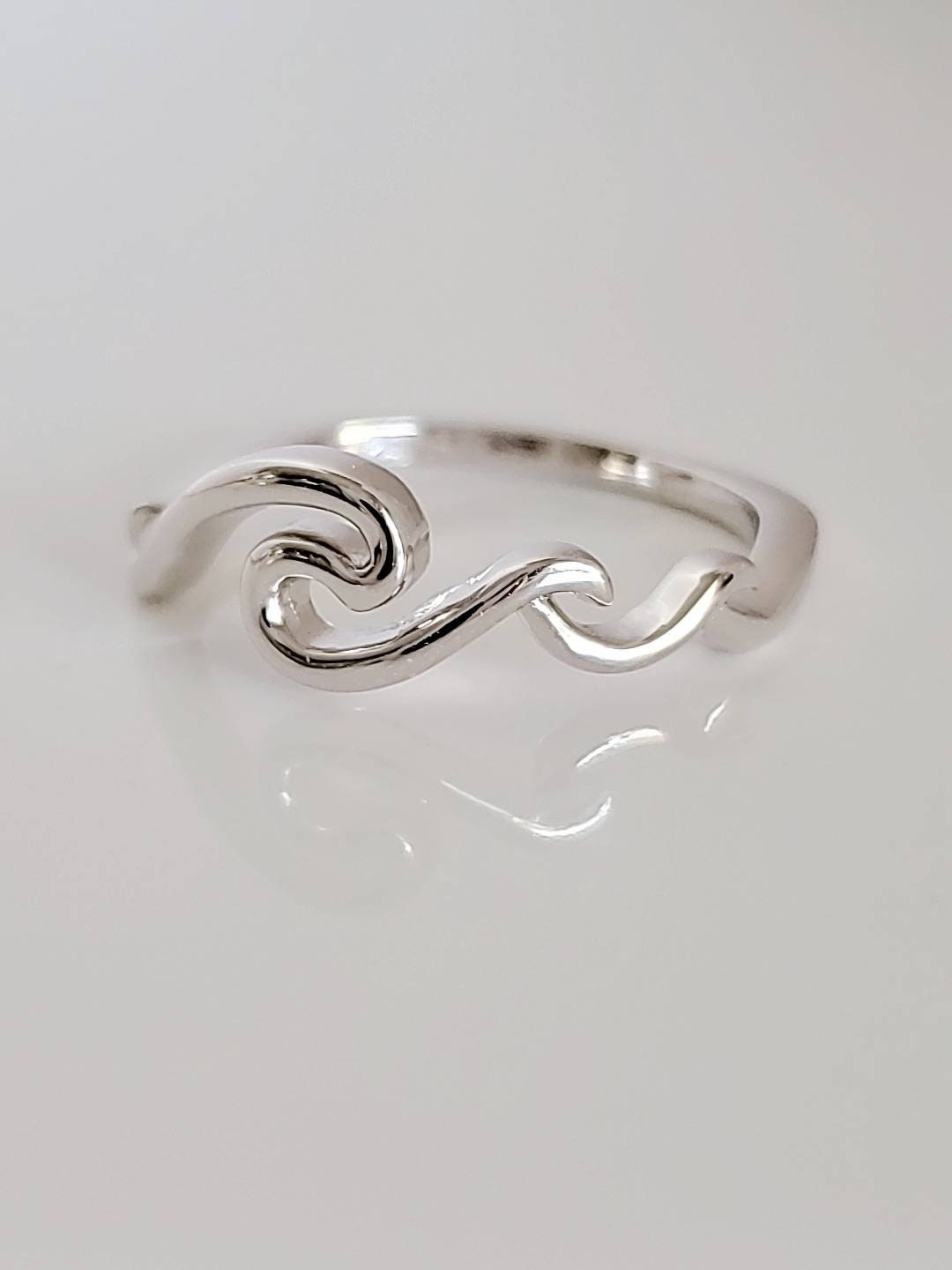 Sterling Silver Waves Ring, Rolling Wave Ring, Beach Wave Ring, Ocean Tide Ring, 925 Stamped, Summer Ring, non tarnish jewelry