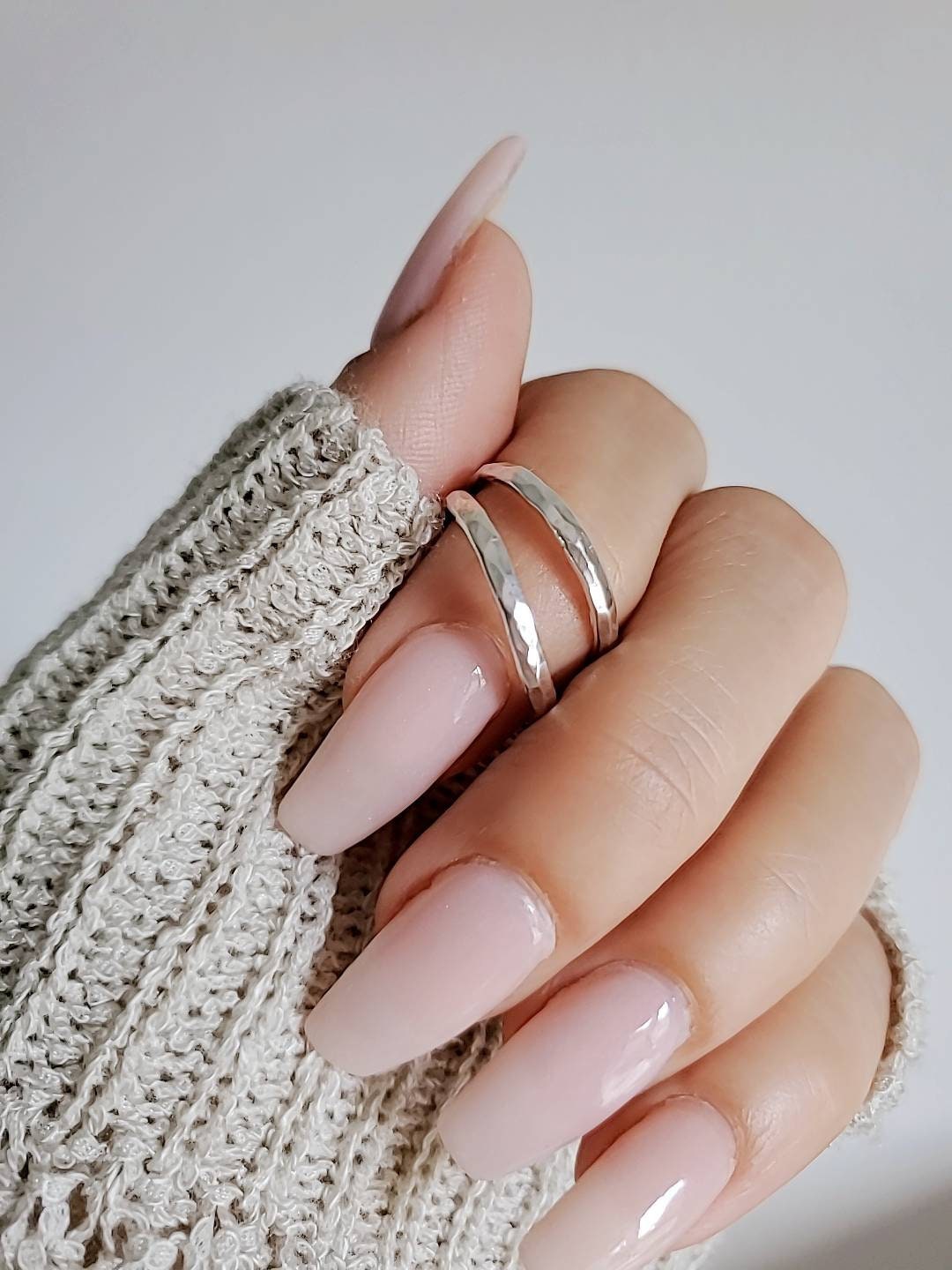 Sterling Silver Hammered Ring, 925 Stamped, Thumb Ring, Hammered Band, Hammered Ring for Women, Simple Band, Stack Ring