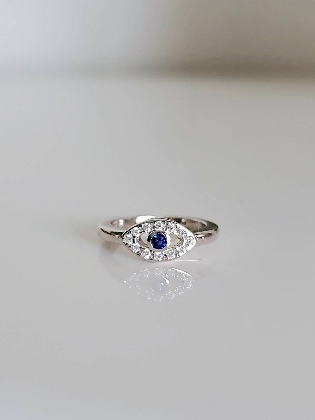 Eye Toe Ring, Sterling Silver Evil Eye Toe