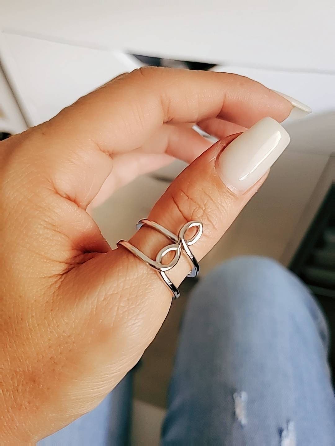 Sterling Silver Women's Ring, Boho Chic 925 Adjustable Band, Bali Ring, Bohemian Ring, Statement Ring