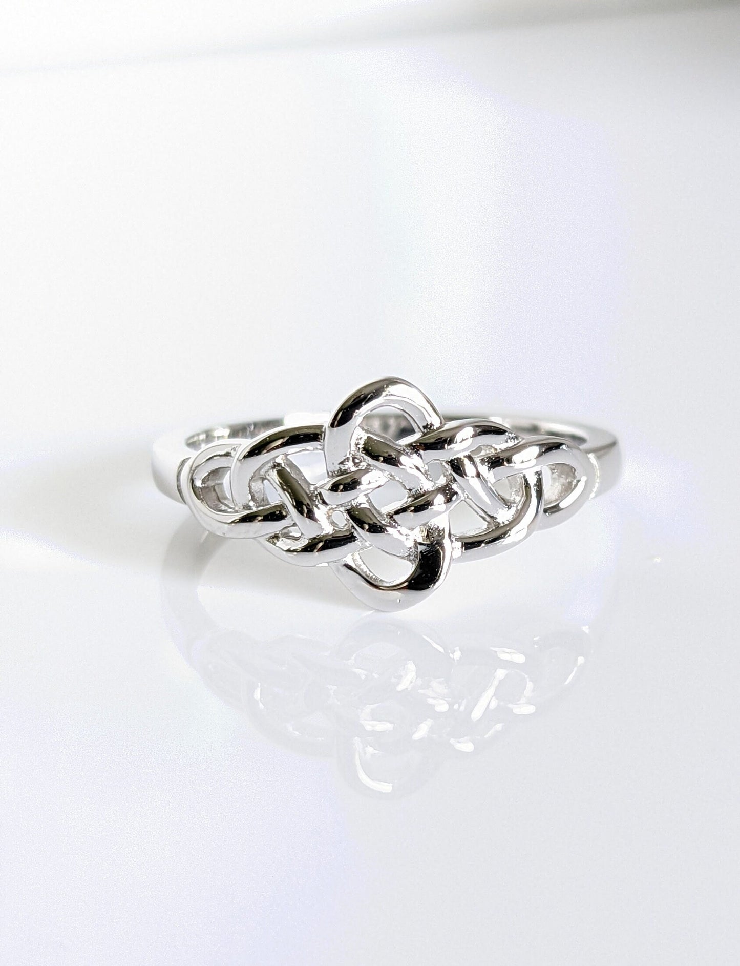 Sterling Silver Double Trinity Knot Celtic Ring