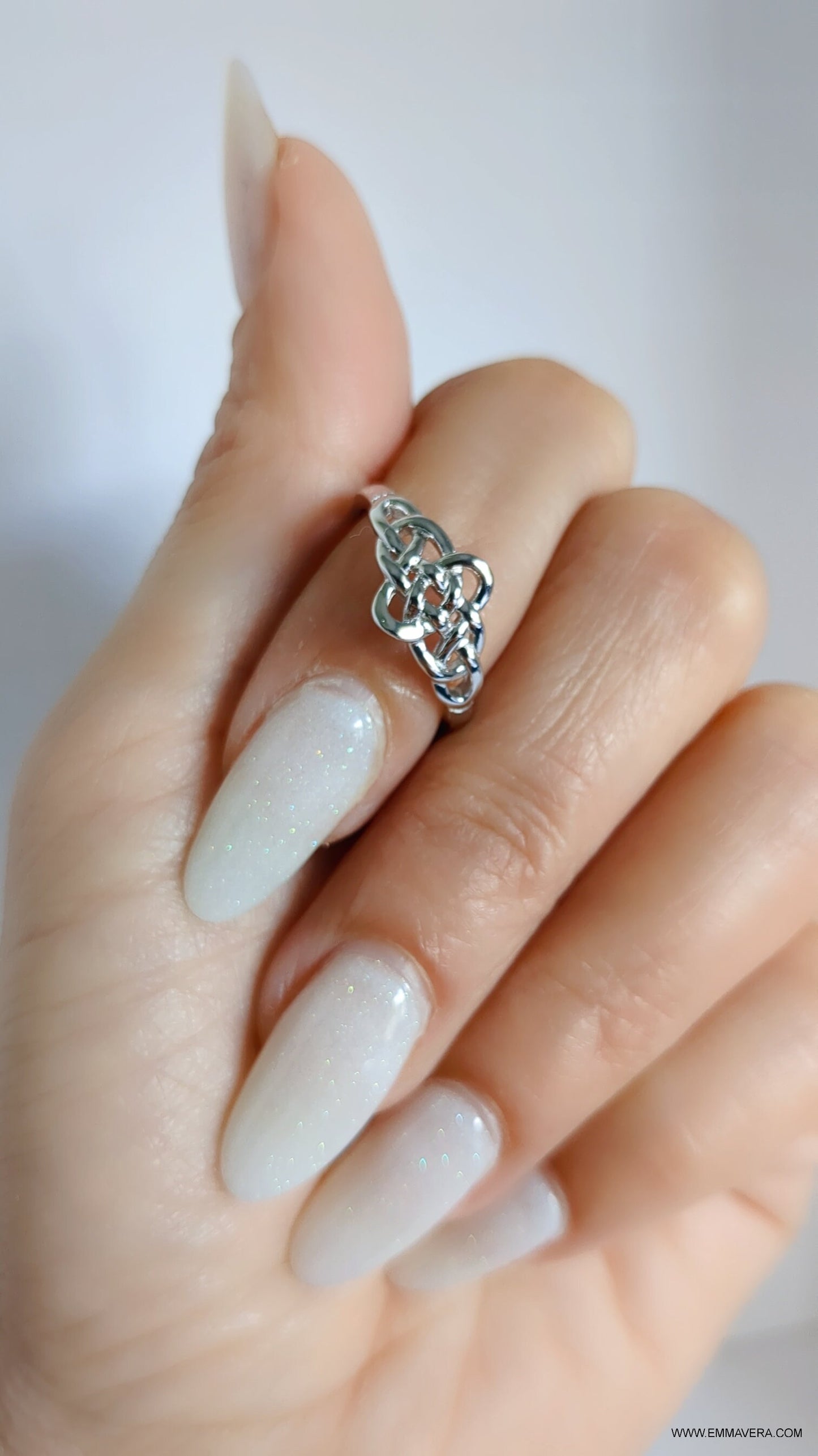 Sterling Silver Double Trinity Knot Celtic Ring