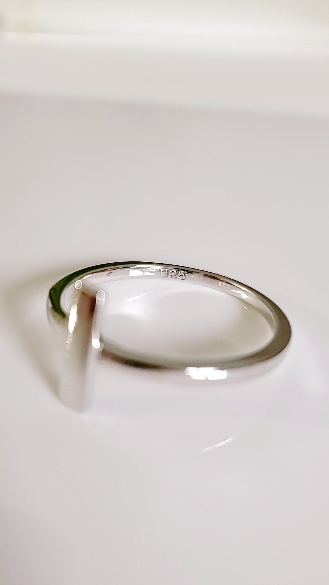 Bar Ring, Sterling Silver T Bar Ring