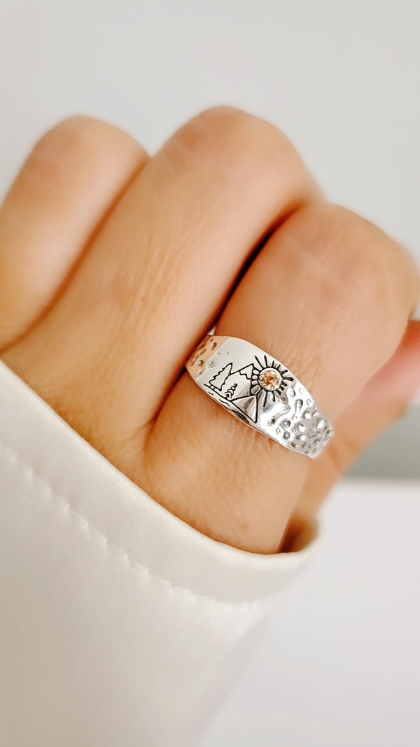 Mountain Lover Ring – 925 Sterling Silver