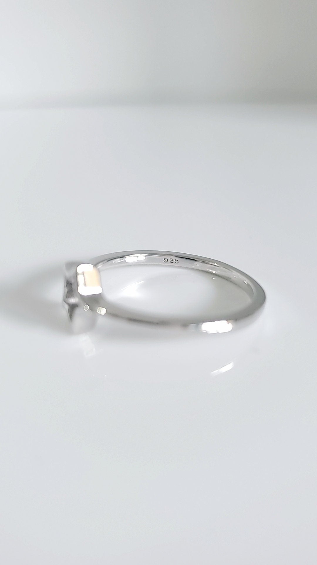 Sterling Silver Shooting Star Ring, Women's Ring, 925 Stamped, Simple Minimalist Star Ring, Five Point Shooting Star Ring, Gift Ideas