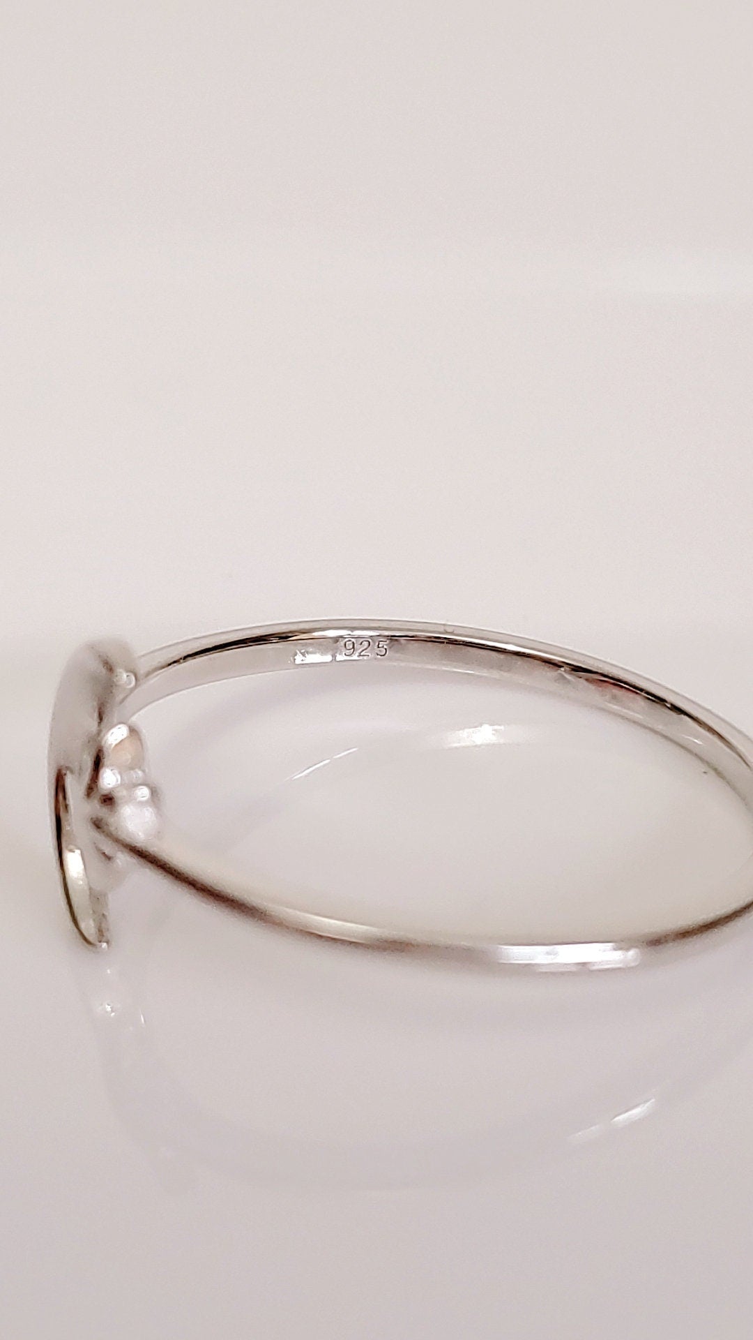 Moon Star Thin Crescent Moon Ring