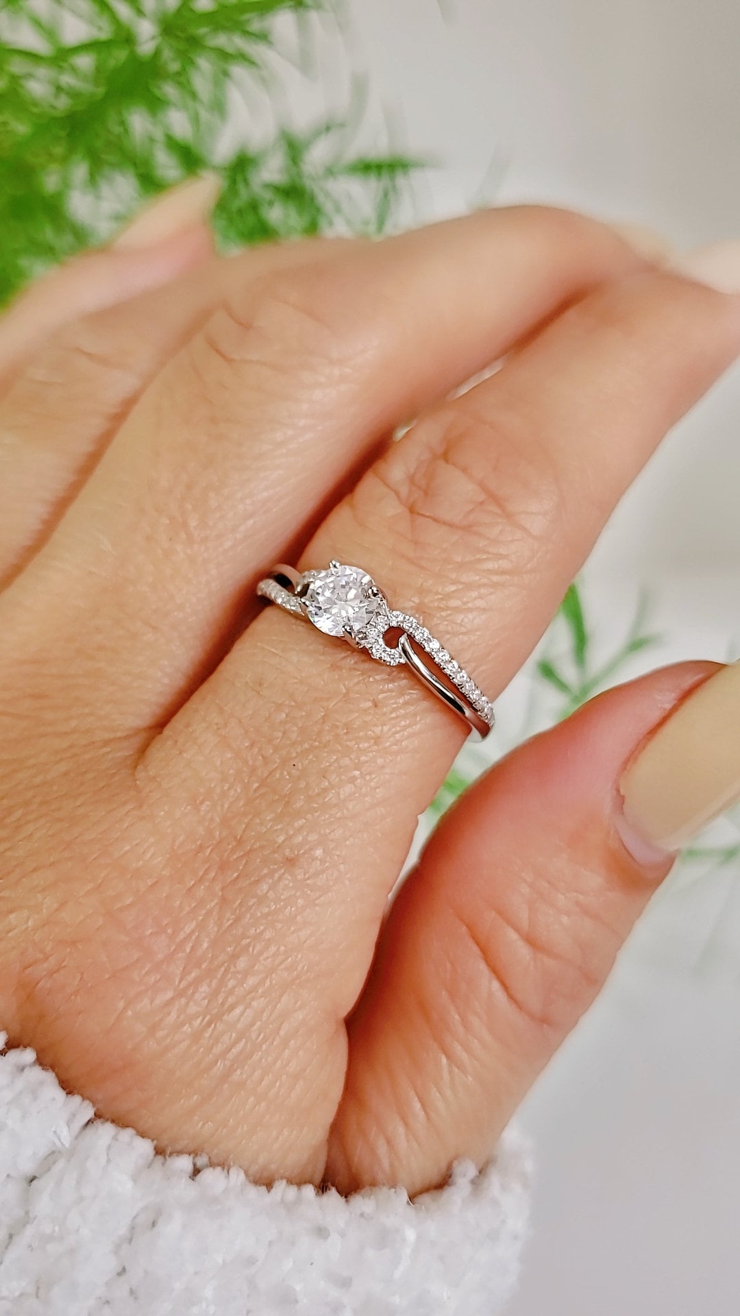 Sterling Silver Engagement Ring