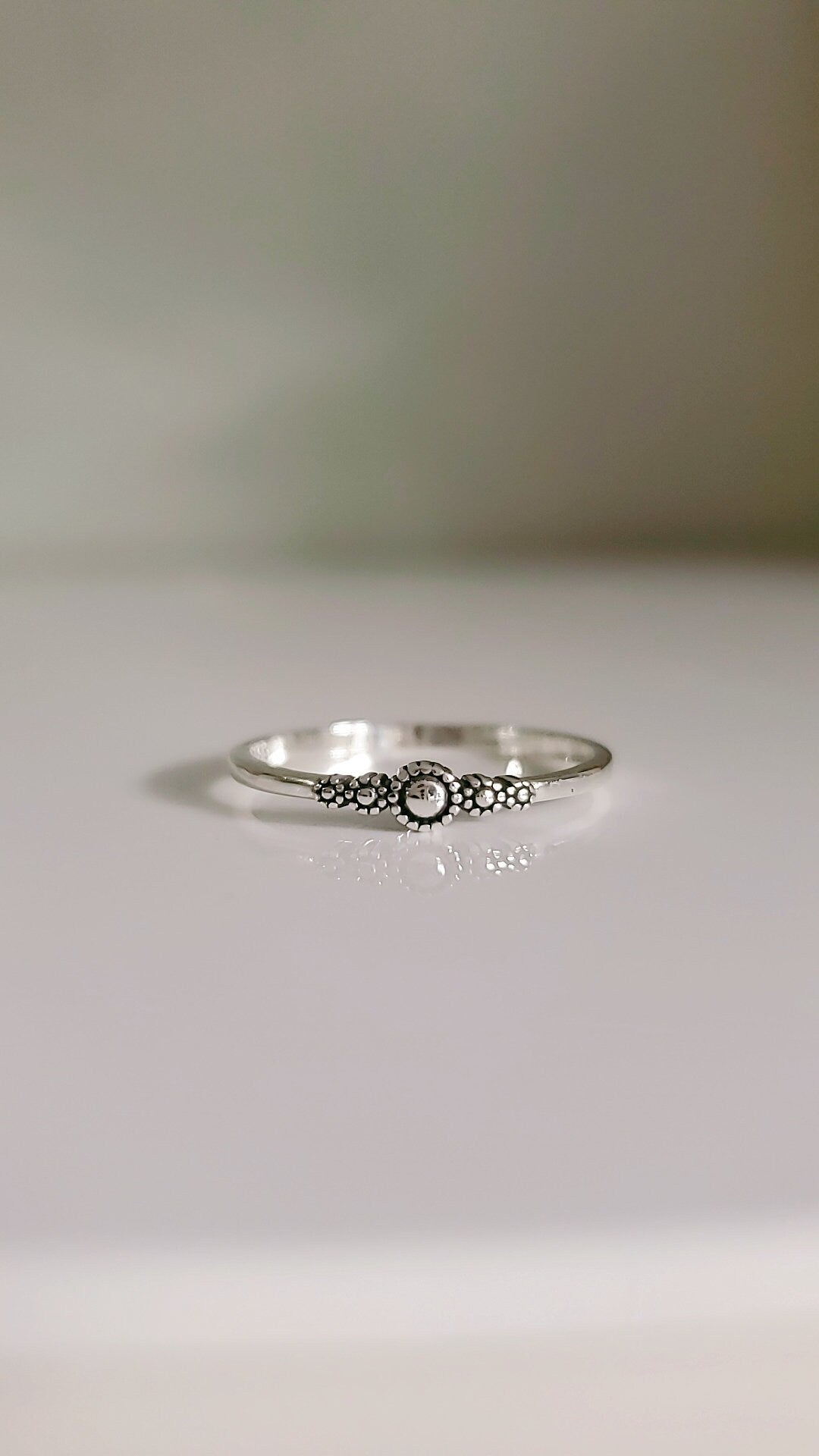 Sterling Silver Dainty Bali Ring, Thin Band, 925 Minimalist Ring, Women's Simple Ring, 925 Stamped, Stack Ring,