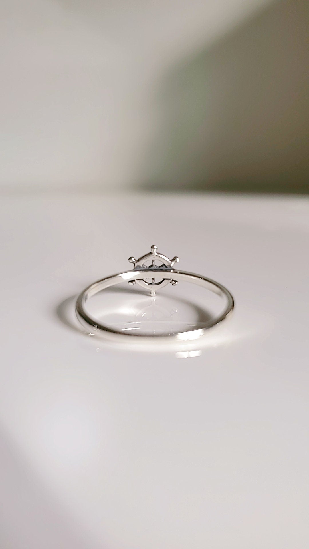 Sterling Silver Dainty Helm Ring