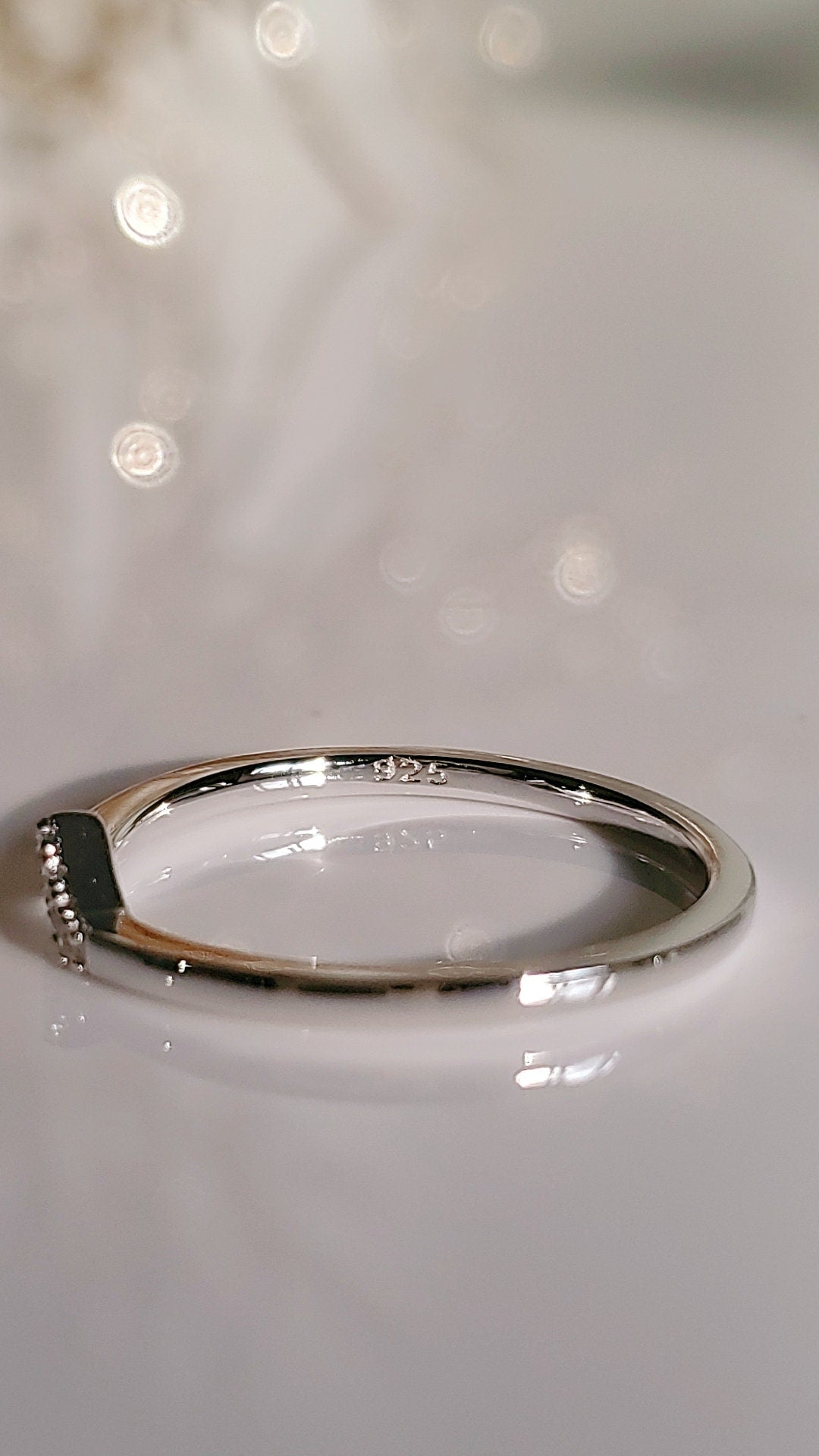 Sterling Silver Dainty Chevron Ring, V Band, 925 Minimalist Ring, Womens Simple Ring, 925 Stamped, Stack Dainty Ring