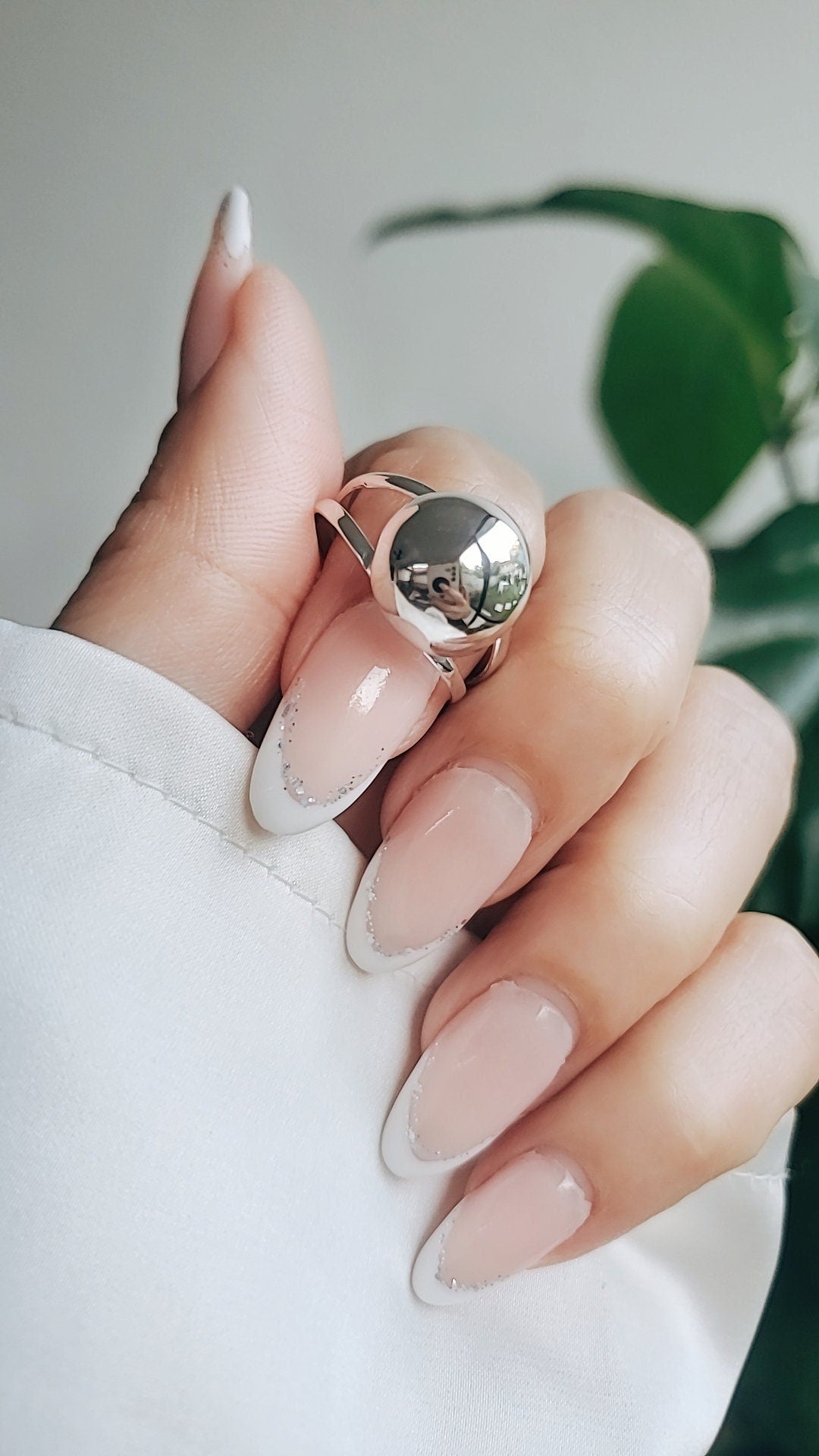 Sterling Silver Half Globe Ring, Half Ball Ring, Sphere Ring, Ball Ring, Lite Geometric Ring, 925 Silver Ring for Women