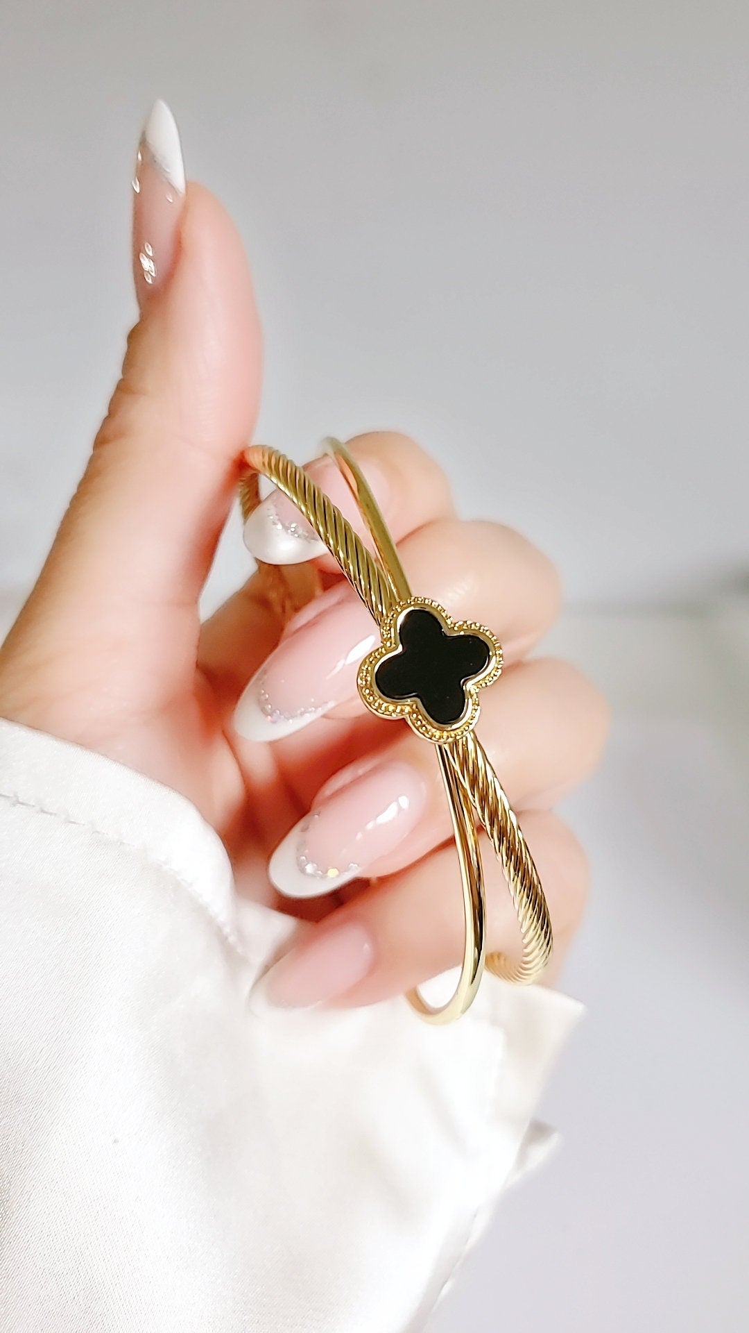 Black Clover Gold Bangle Bracelet