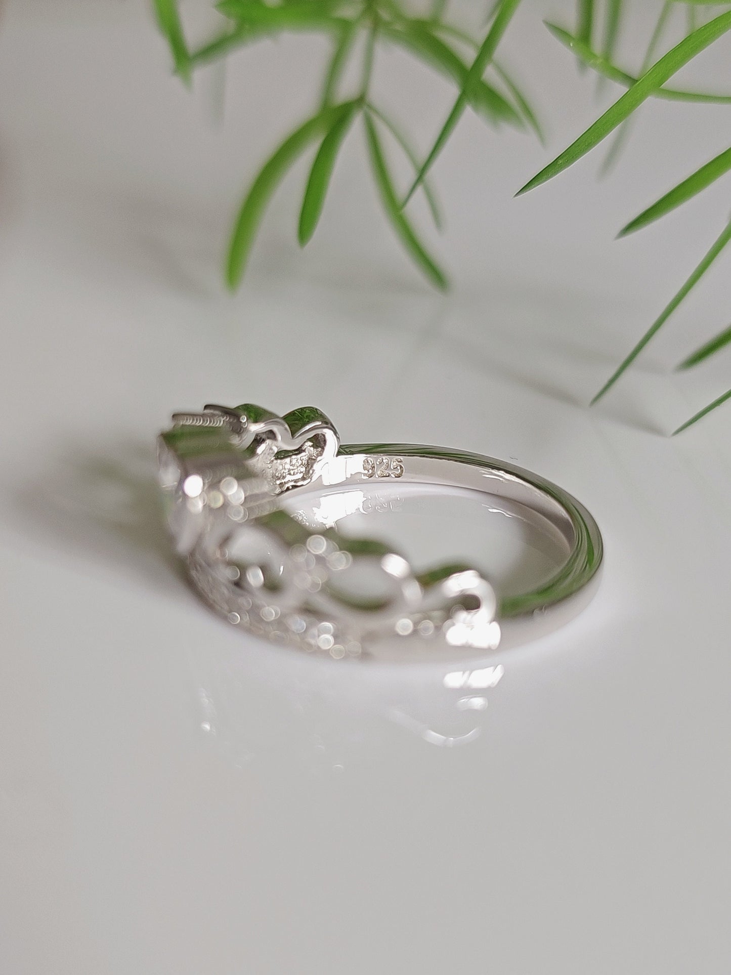 Sterling Silver Crown Heart Ring, Women's Ring, 925 Stamped, Anniversary Gift, non tarnish, Size 4-13