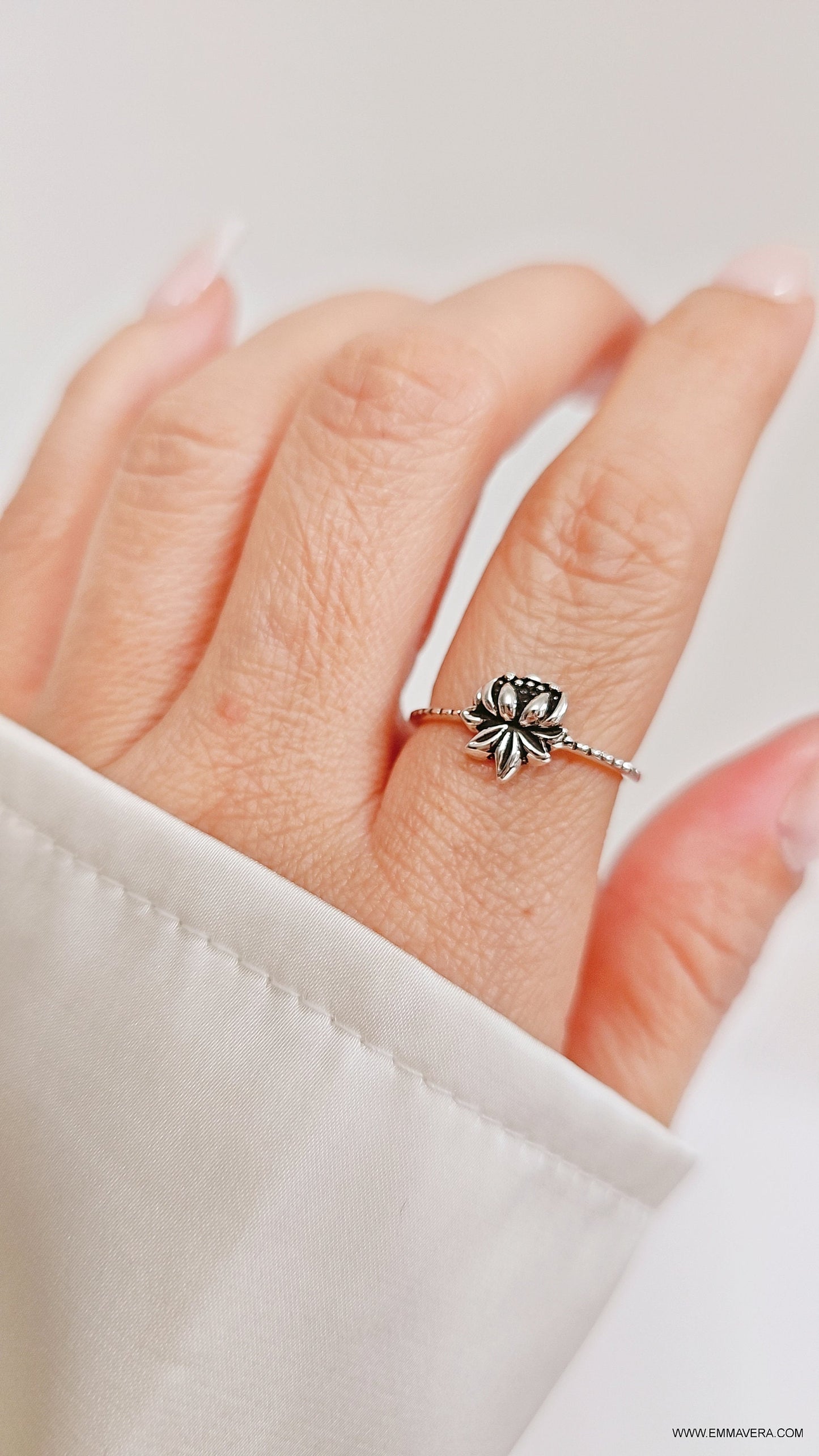 Lotus Ring Flower of Heaven Buddhism Ring