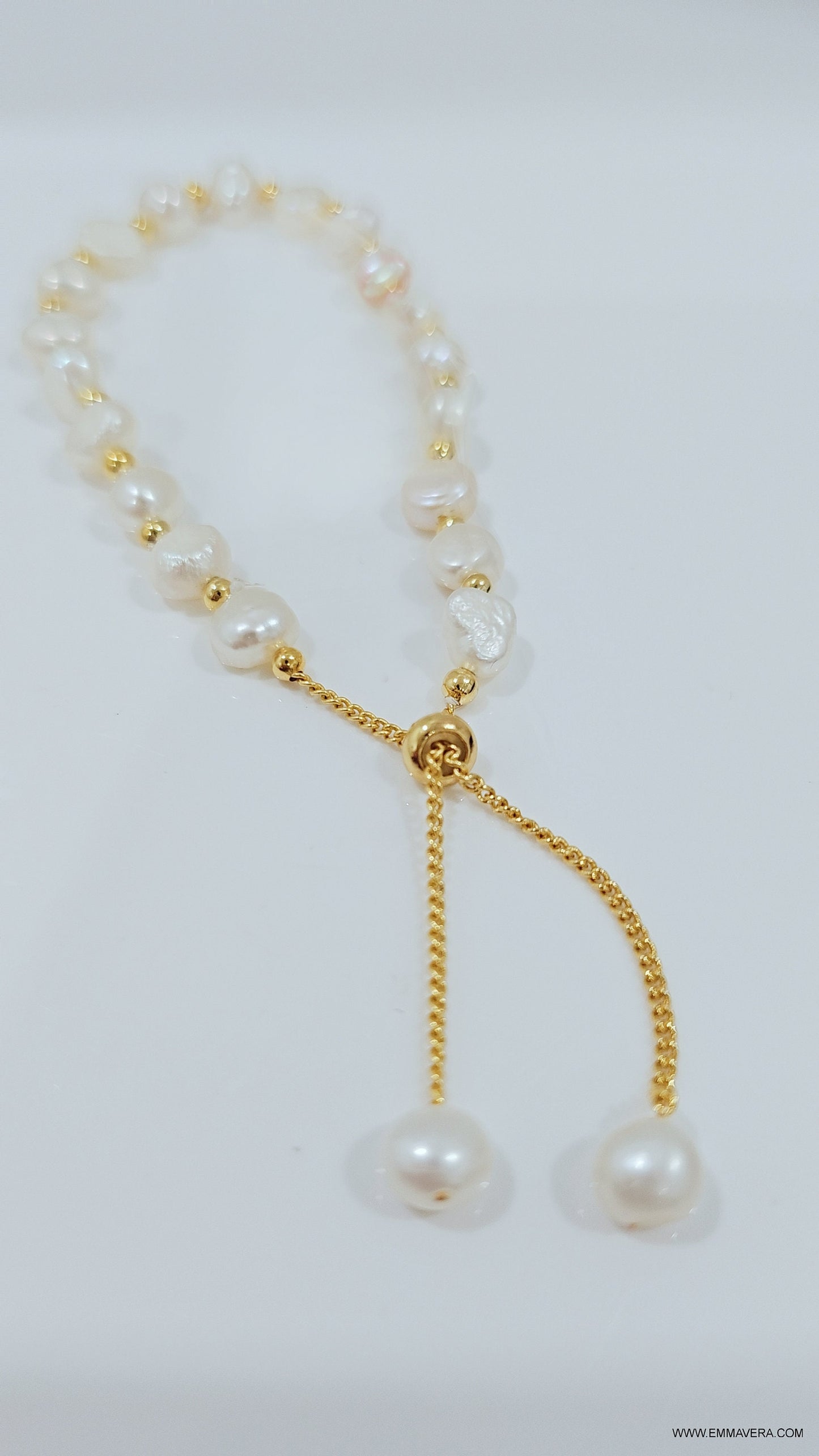 Gold Fresh Water Pearl Bracelet