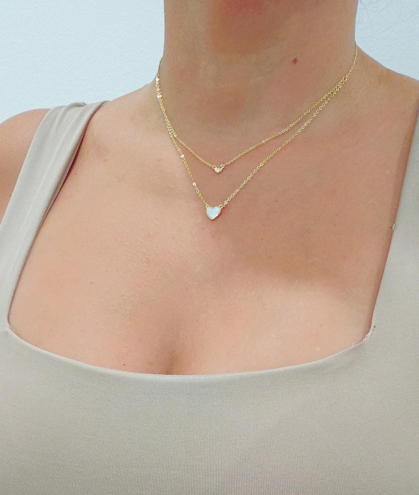 Dainty Double Layered Mother of Pearl
