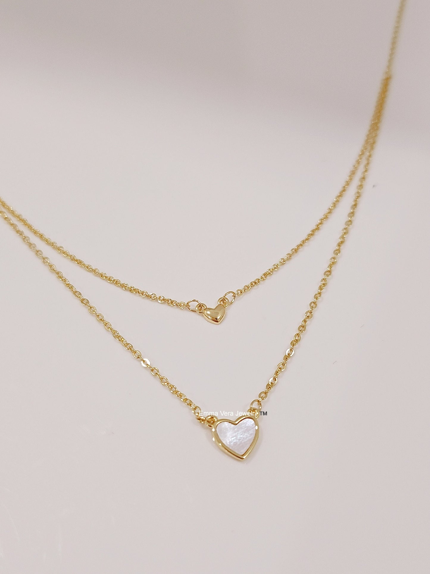 Dainty Double Layered Mother of Pearl