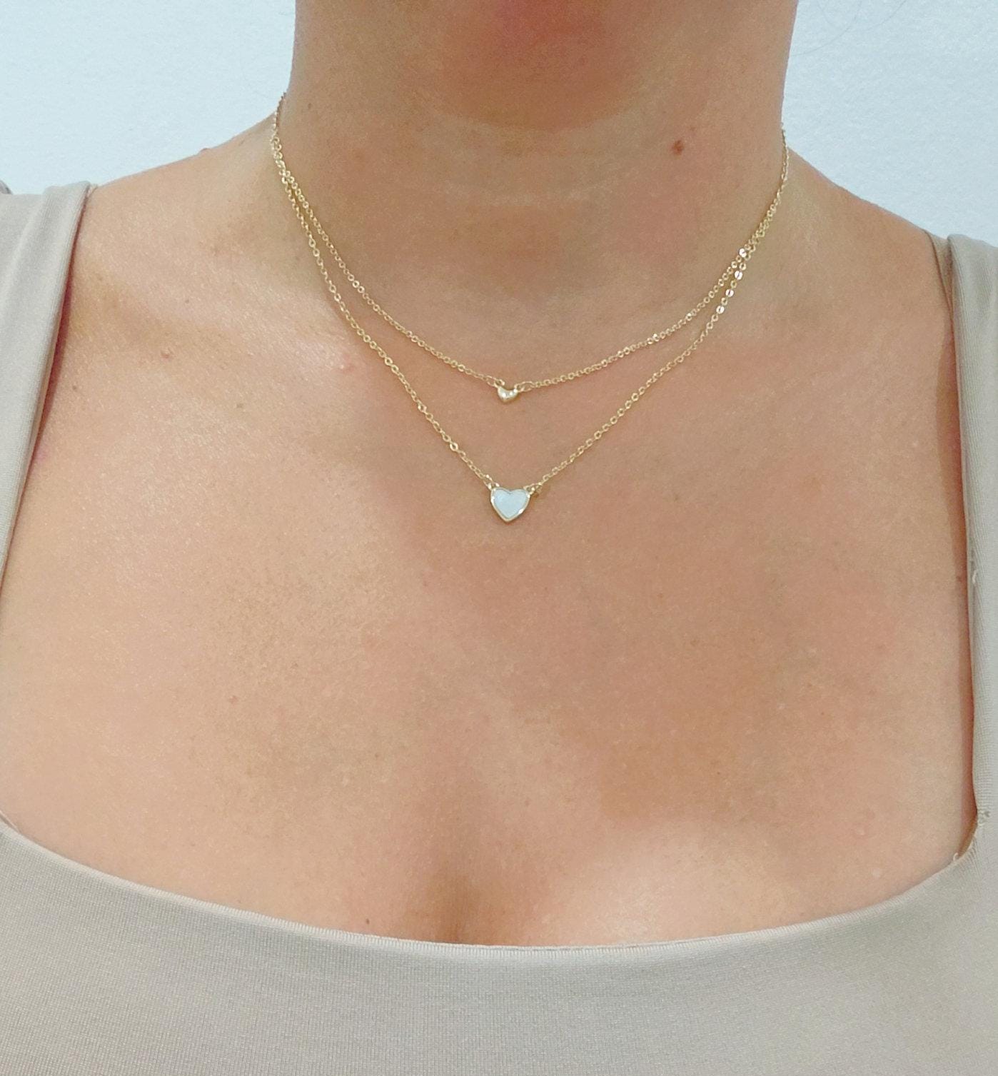Dainty Double Layered Mother of Pearl