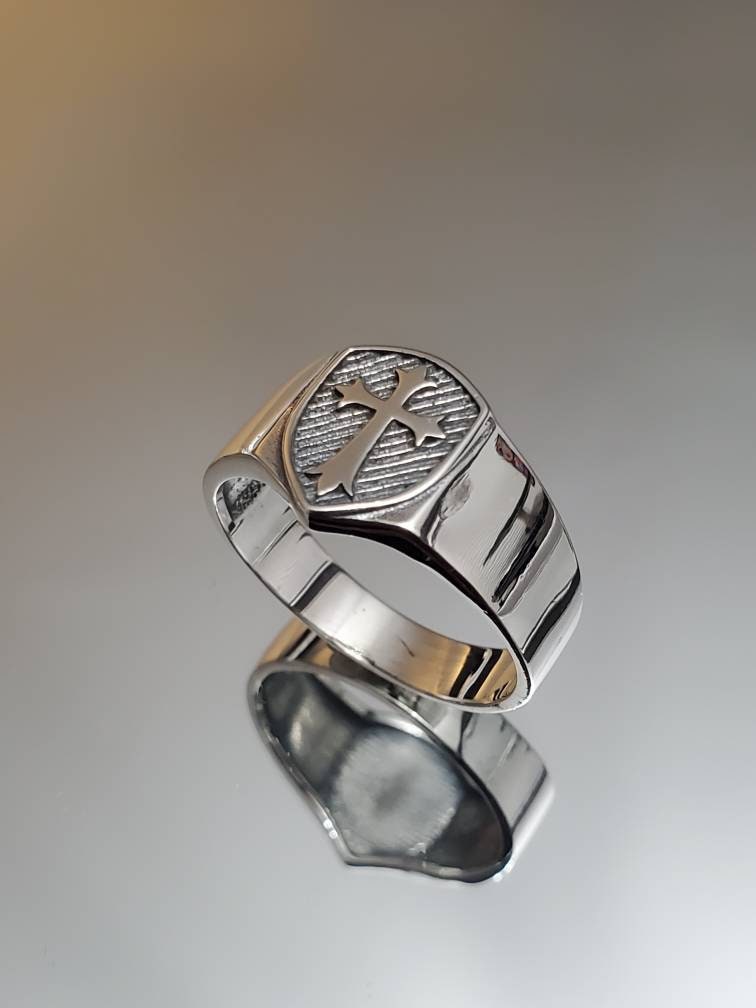 Cross Men's Ring – Sterling Silver