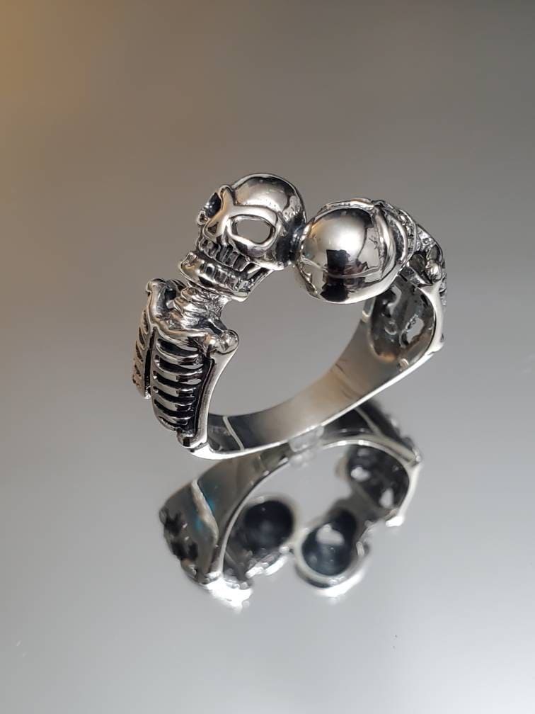 Skeleton Sterling Silver Ring