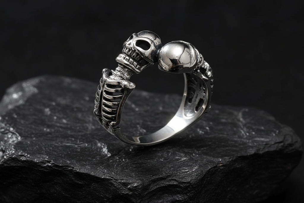 Skeleton Sterling Silver Ring