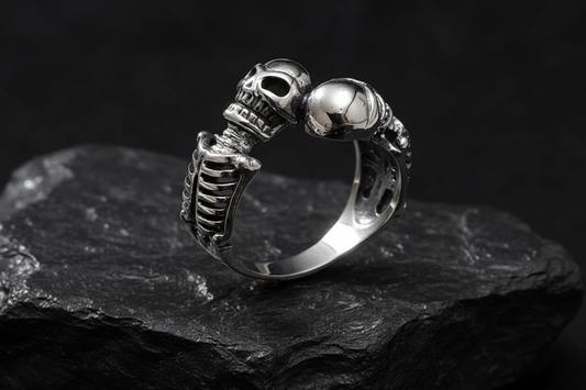 Skeleton Sterling Silver Ring