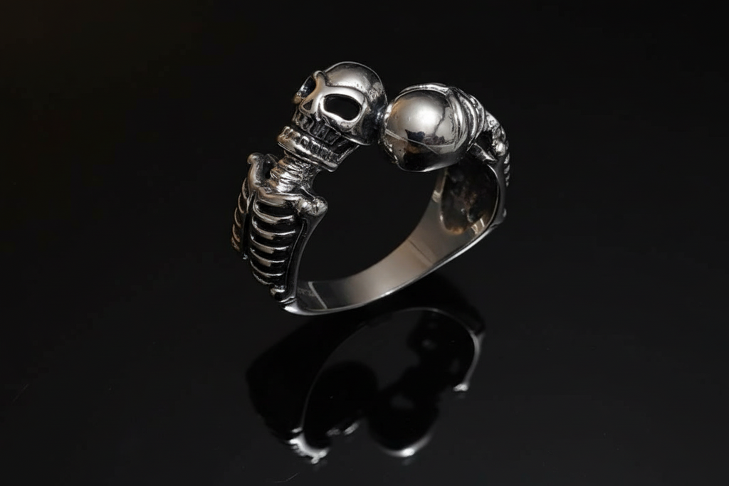 Skeleton Sterling Silver Ring
