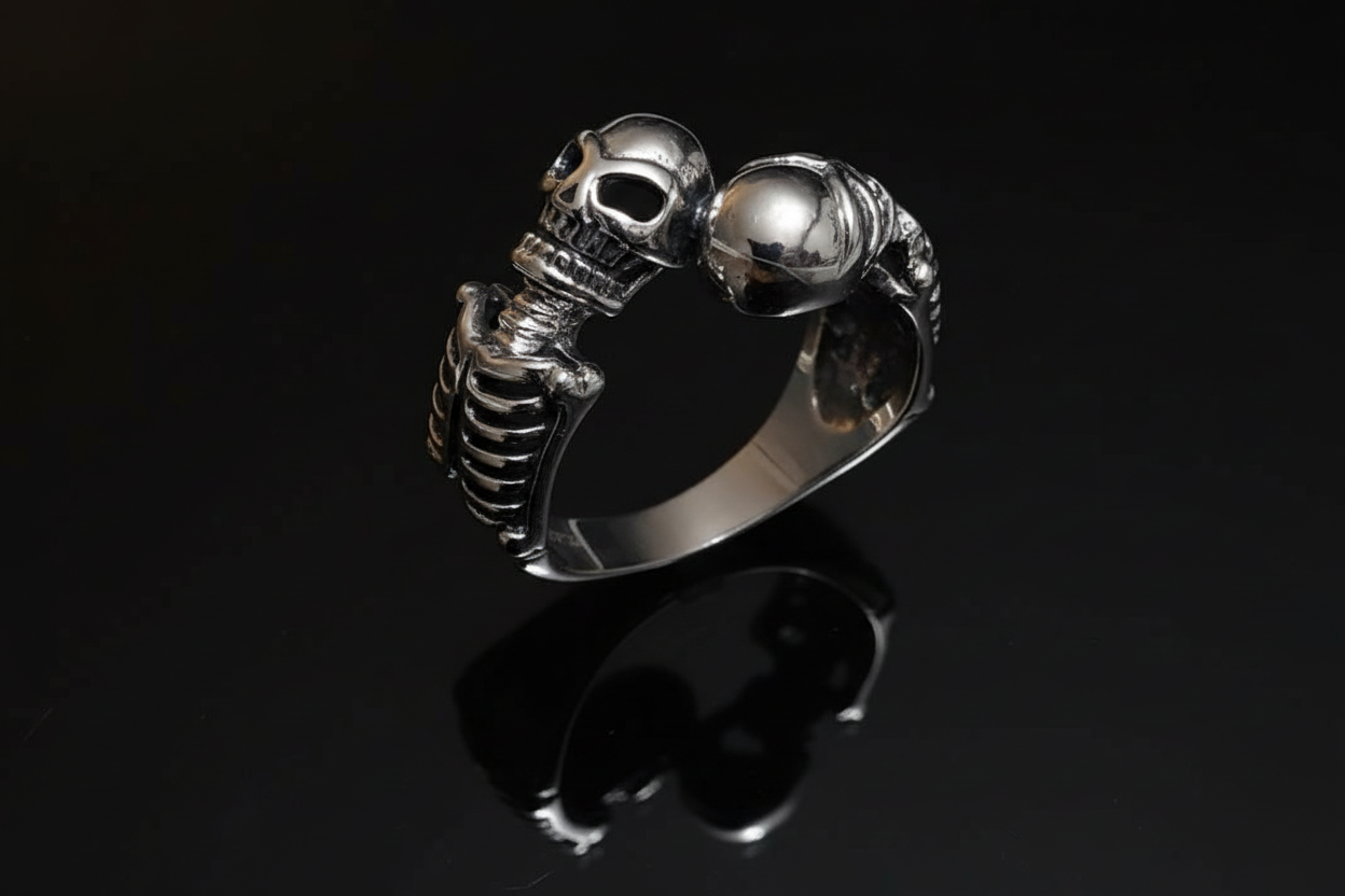 Skeleton Sterling Silver Ring