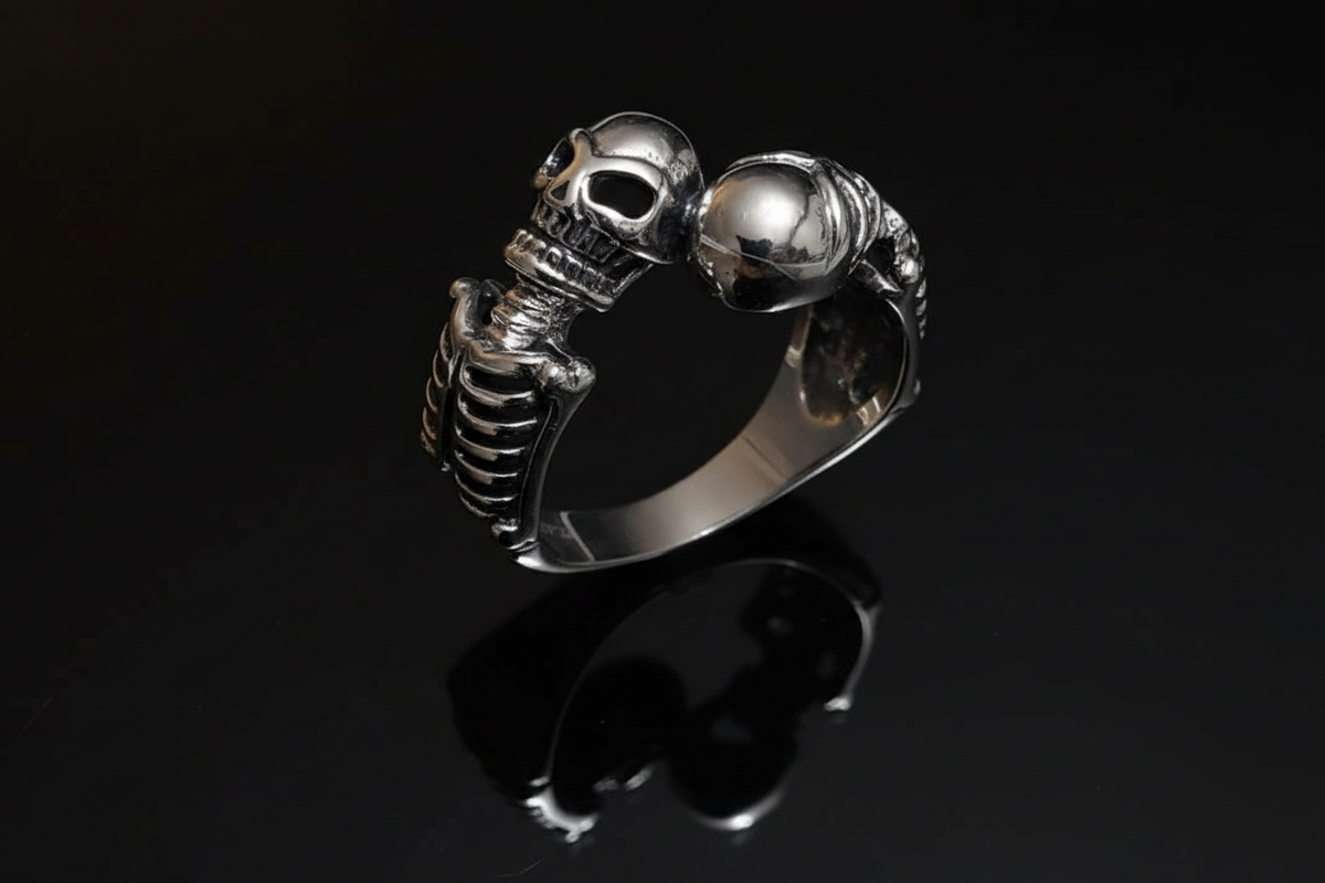 Skeleton Sterling Silver Ring