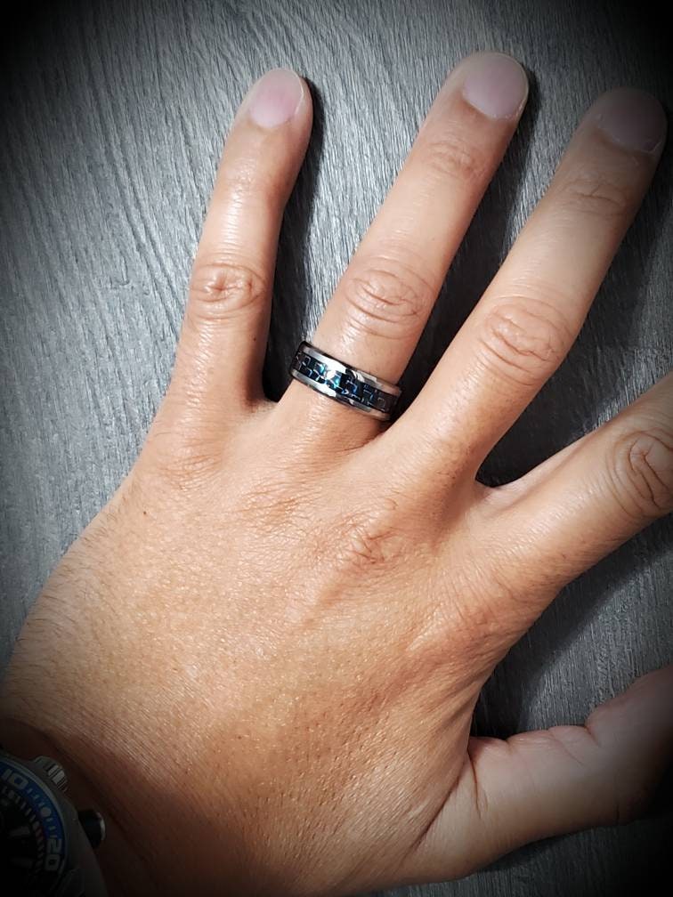 Men's Statement Ring – Tungsten with 8mm Band Width