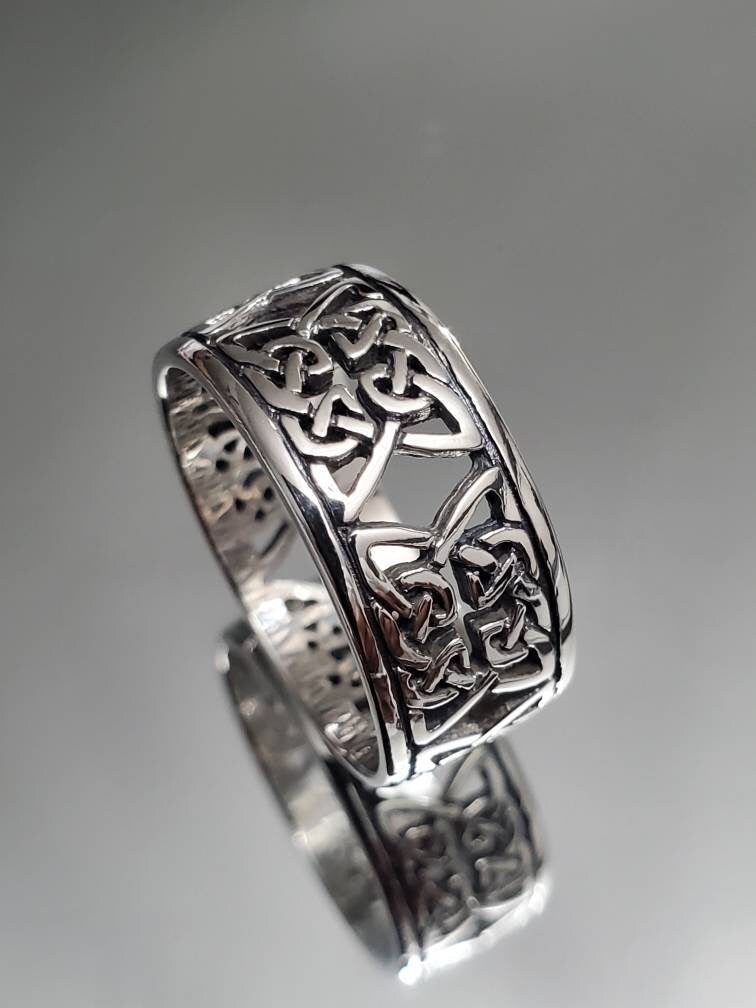 Celtic Design Sterling Silver 925 Band