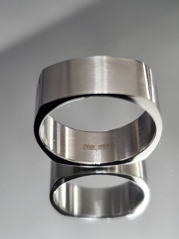 Geometric Square Fashionable Men's Ring – Stainless Steel