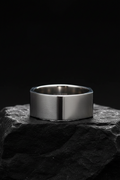 Geometric Square Fashionable Men's Ring – Stainless Steel