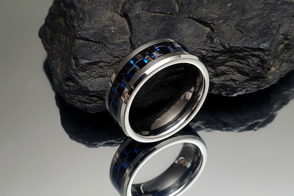 Men's Statement Ring – Tungsten with 8mm Band Width
