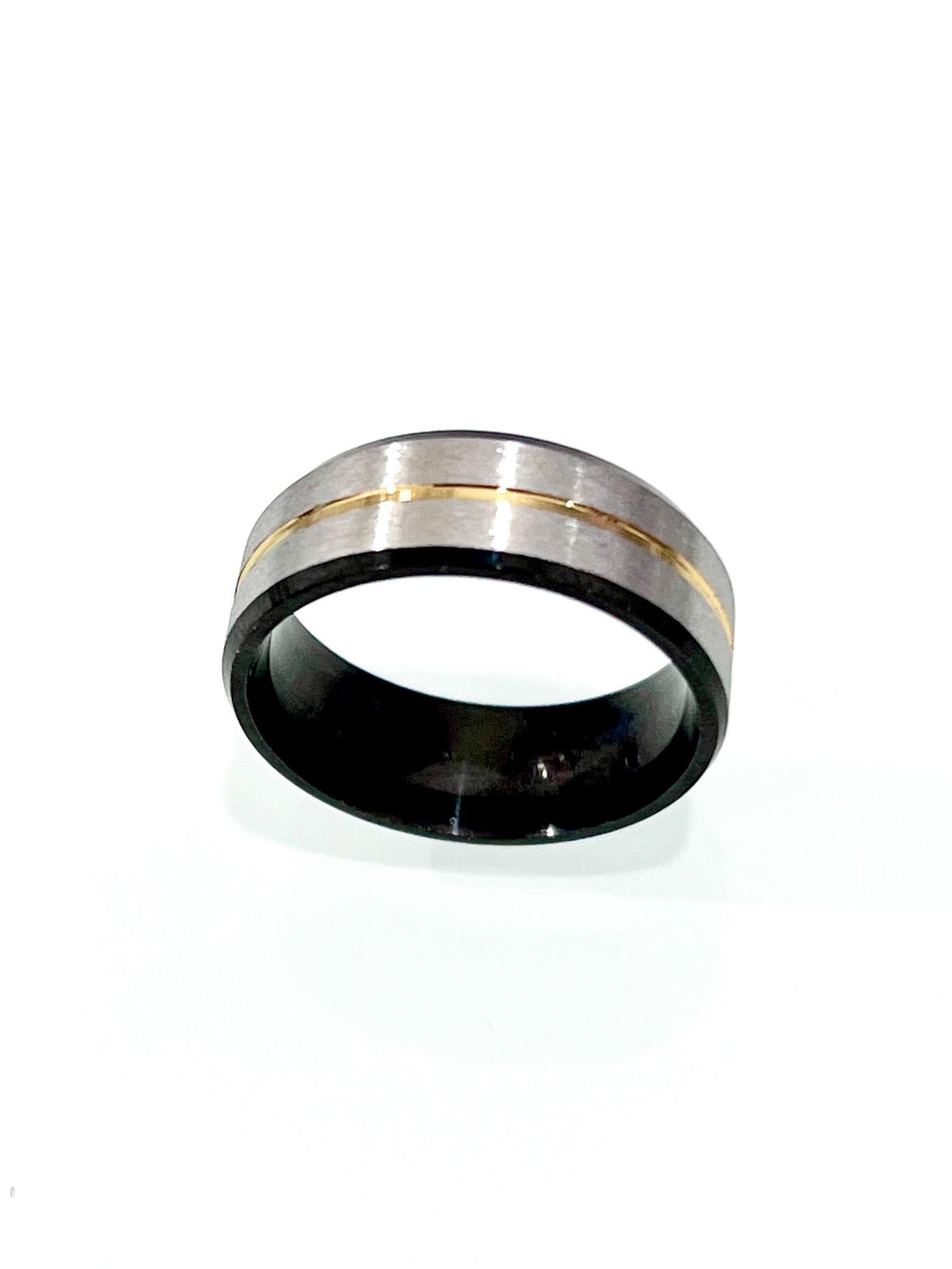 Gold Stripe Ring – 8mm Band Width