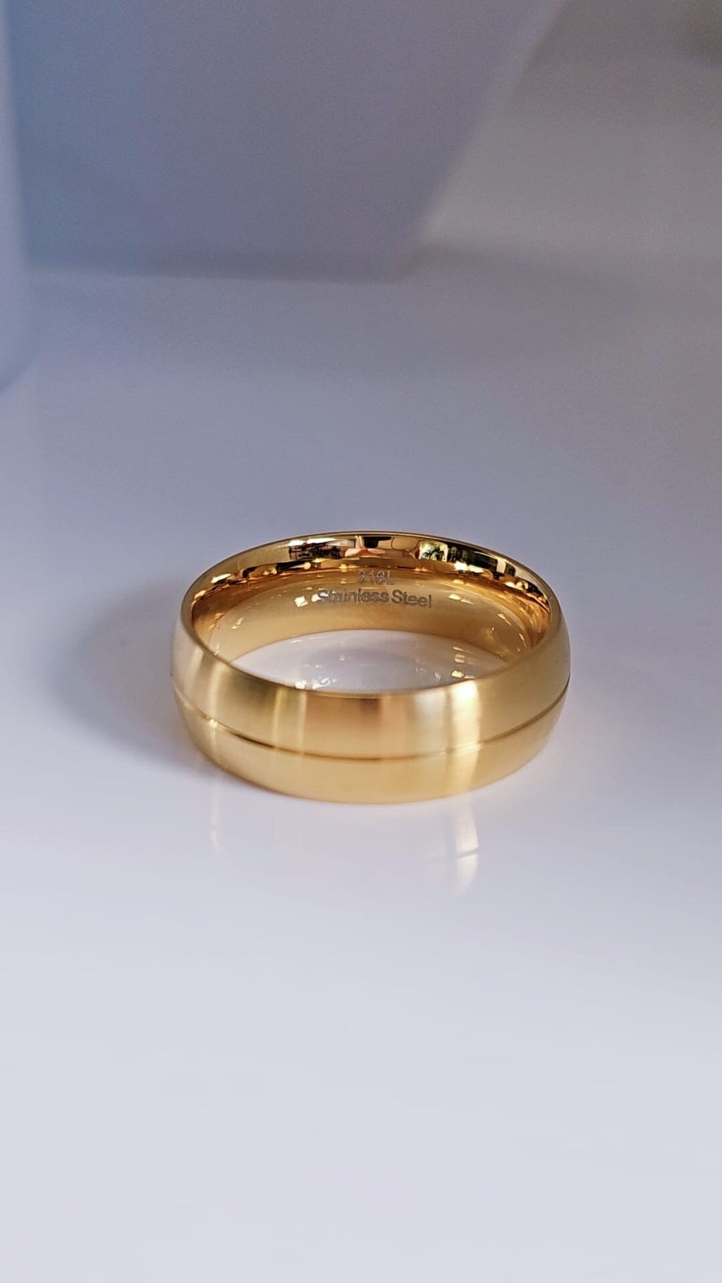 Gold Simple Striped Band