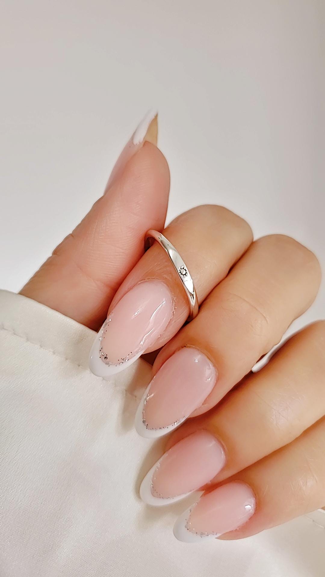Dainty Sterling Silver Sun Ring: Minimalist 925 Stamped Band